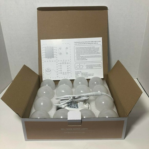 BrighTown Hollywood Mirror LED Lights, Vanity Kit with Smart Dimmer, 14 Bulbs - Picture 2 of 6